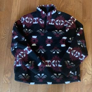 Men’s Large Wrangler Aztec Pullover Fleece Jacket